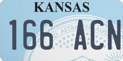 KS license plate 166ACN