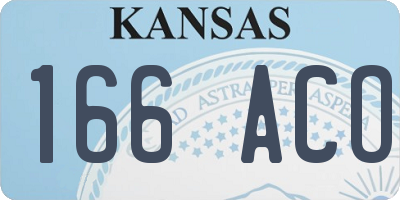 KS license plate 166ACO