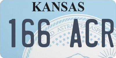 KS license plate 166ACR