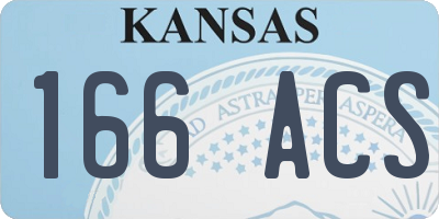 KS license plate 166ACS