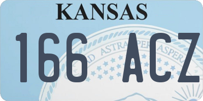KS license plate 166ACZ