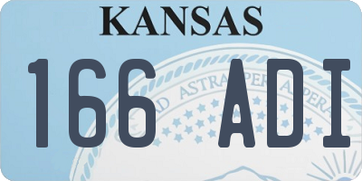 KS license plate 166ADI