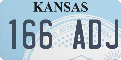 KS license plate 166ADJ