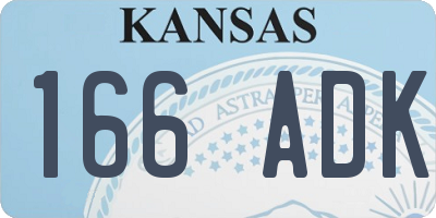 KS license plate 166ADK