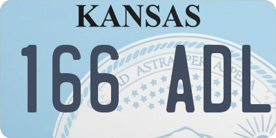 KS license plate 166ADL