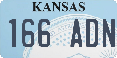 KS license plate 166ADN