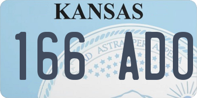 KS license plate 166ADO