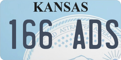 KS license plate 166ADS