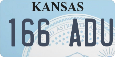 KS license plate 166ADU