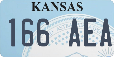 KS license plate 166AEA