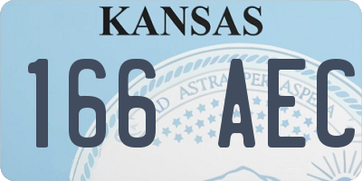 KS license plate 166AEC