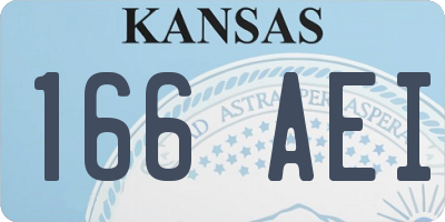 KS license plate 166AEI
