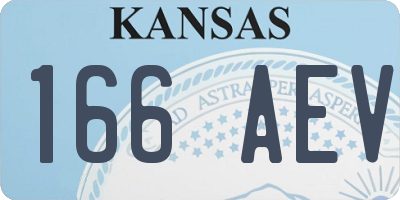 KS license plate 166AEV