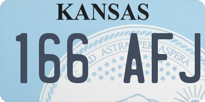 KS license plate 166AFJ