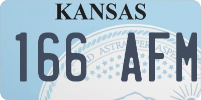KS license plate 166AFM