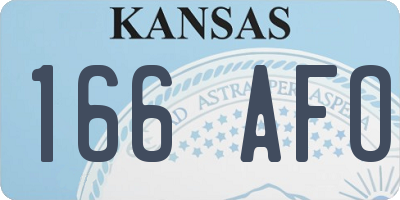 KS license plate 166AFO