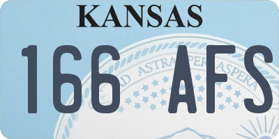 KS license plate 166AFS