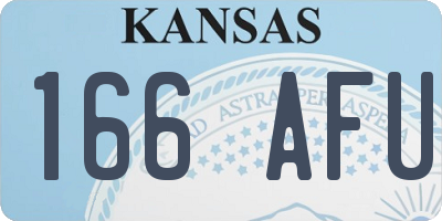 KS license plate 166AFU