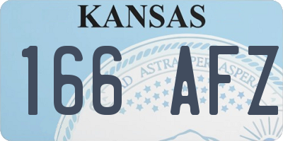 KS license plate 166AFZ