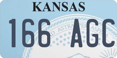 KS license plate 166AGC