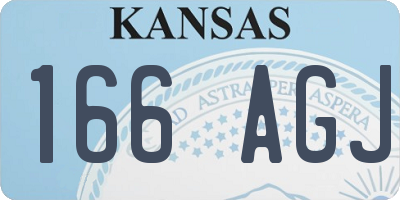 KS license plate 166AGJ