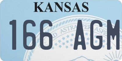 KS license plate 166AGM