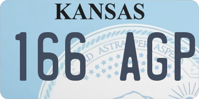 KS license plate 166AGP