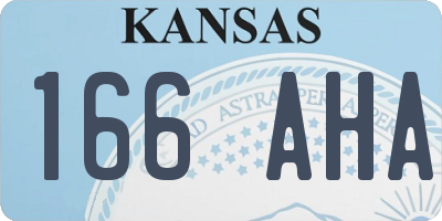 KS license plate 166AHA