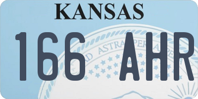 KS license plate 166AHR