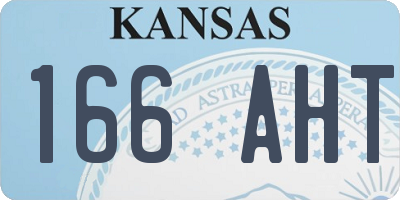 KS license plate 166AHT