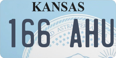 KS license plate 166AHU