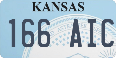 KS license plate 166AIC