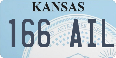 KS license plate 166AIL