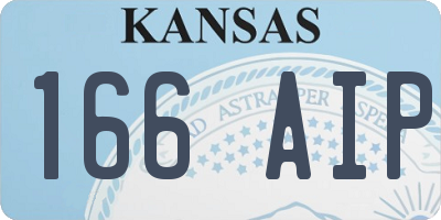 KS license plate 166AIP