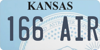 KS license plate 166AIR