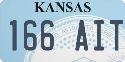 KS license plate 166AIT