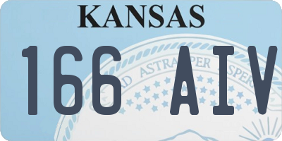 KS license plate 166AIV