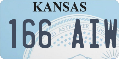 KS license plate 166AIW