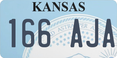 KS license plate 166AJA