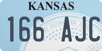 KS license plate 166AJC