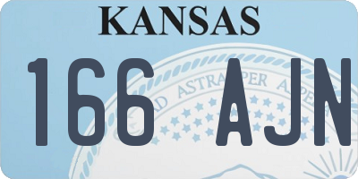 KS license plate 166AJN