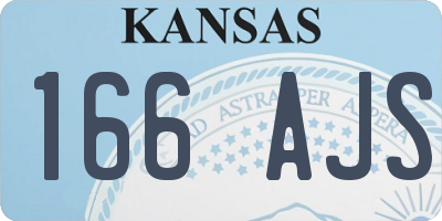 KS license plate 166AJS