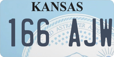KS license plate 166AJW
