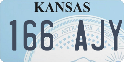 KS license plate 166AJY