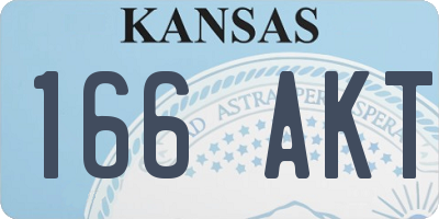 KS license plate 166AKT