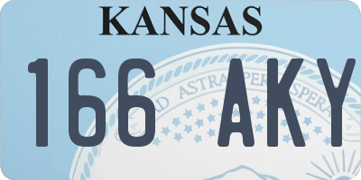 KS license plate 166AKY