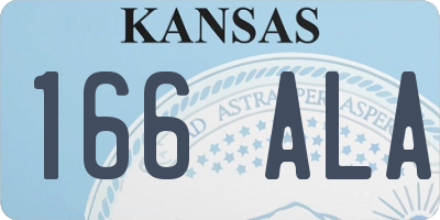 KS license plate 166ALA