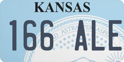 KS license plate 166ALE