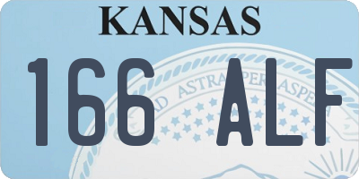 KS license plate 166ALF