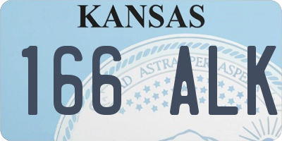 KS license plate 166ALK
